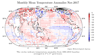 Noviembre de 2017: el tercero más cálido en los registros de JMA
