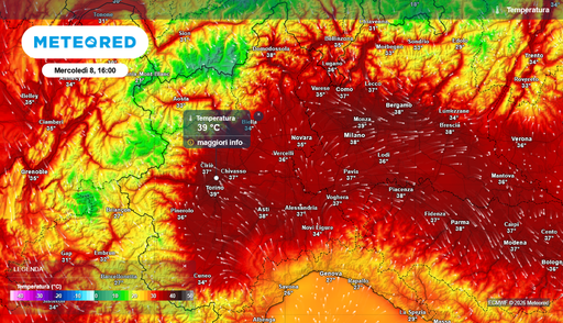 39&deg;C previsti a Torino: il modello europeo indica il giorno e l'ora peggiore della settimana