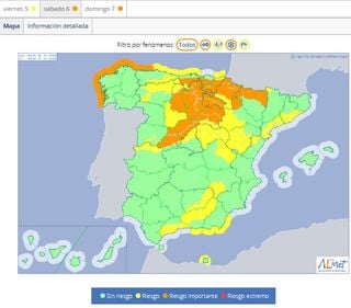 La borrasca sin nombre para el fin de semana de Reyes Magos de 2018