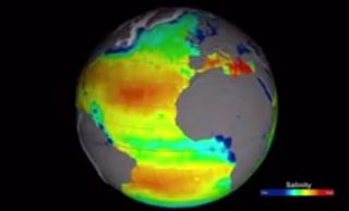 Observaciones de Aquarius sobre la salinidad superficial del mar