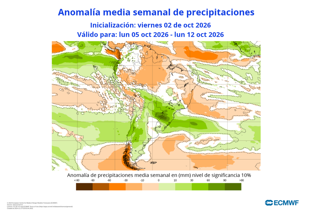 Anamalías Sistemas frontales impactarán directamente en el centro y norte del país dejando precipitaciones sobre lo normal para esta época.