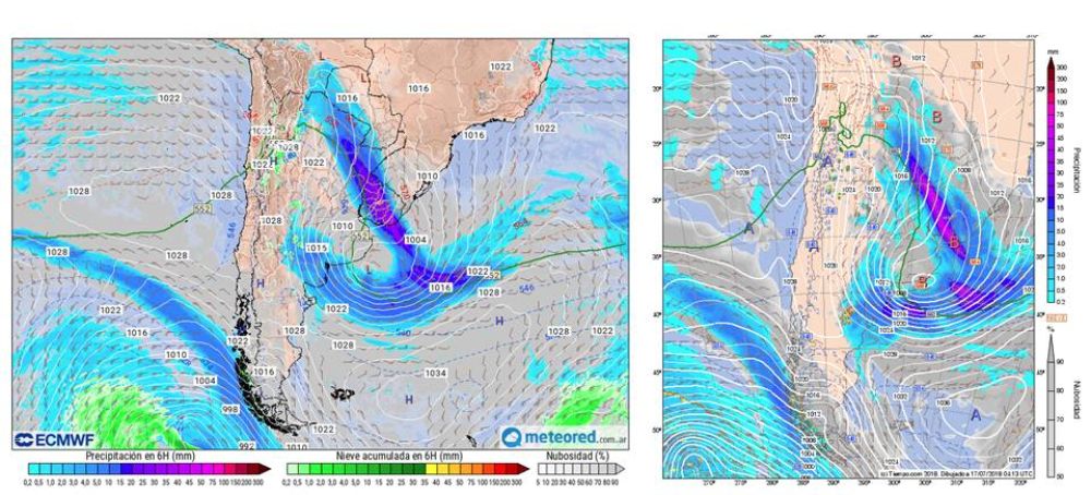 Ciclón Ciclógenesis Temporal Costa Atlantica Lluvias Vientos