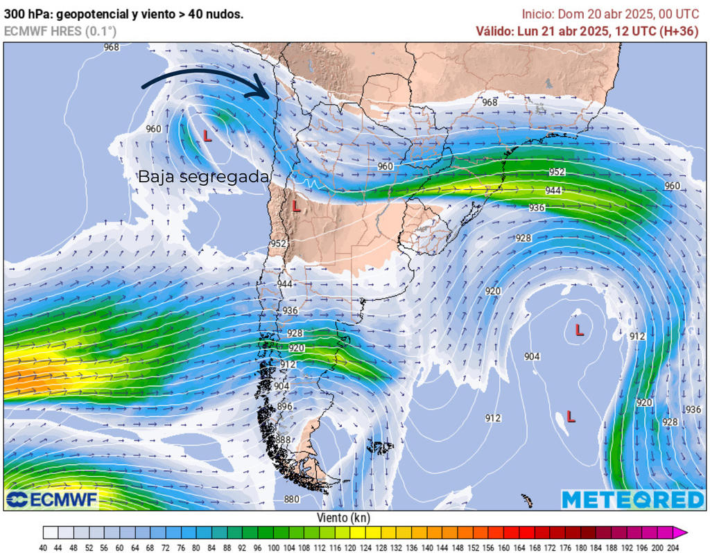 mapa de altura, 300 hPa. mapa de altura, 300 hPa.