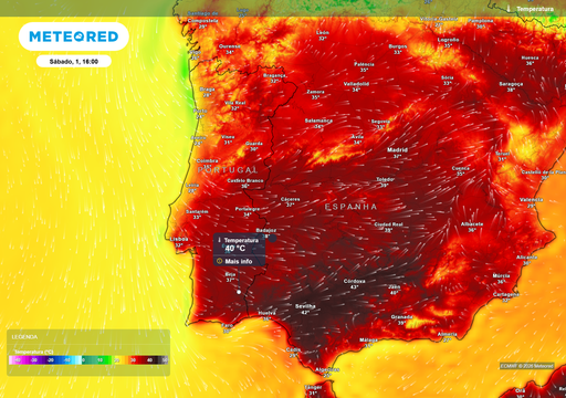 40 &ordm;C em Portugal no s&aacute;bado, dia 1 de agosto: as temperaturas previstas de acordo com o modelo europeu e americano