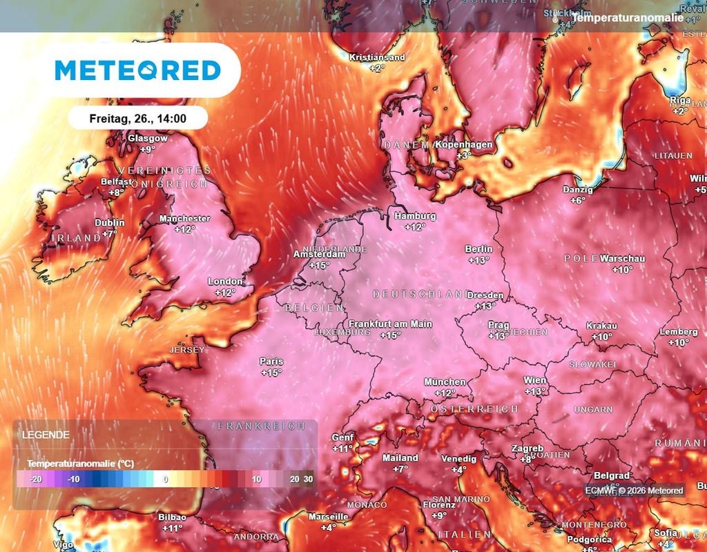 Der "Heat Dome" hat weite Teile Europas fest im Griff. Die Temperaturen liegen 10 bis 15 Grad über den Normalwerten für die Jahreszeit.