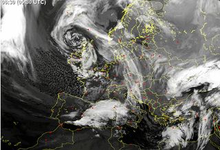 Falsa banda baroclina en temporal de oeste