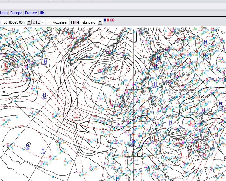 Mapas de superficie donde se observa la profundización de Hugo con datos preliminares: 21 UTC 22 de marzo: 1007 mb, 00 UTC del 23 de marzo: 1001 mb; 03 UTC 23 marzo de 2018: 995 mb. Meteocentre.com Mapas de superficie donde se observa la profundización de Hugo con datos preliminares: 21 UTC 22 de marzo: 1007 mb, 00 UTC del 23 de marzo: 1001 mb; 03 UTC 23 marzo de 2018: 995 mb. Meteocentre.com