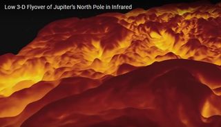 El Polo Norte joviano en 3D