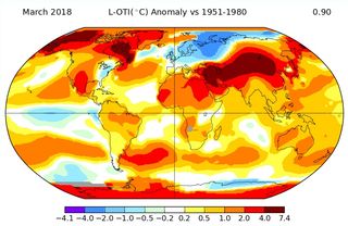 Marzo de 2018: el quinto marzo más cálido en la Tierra