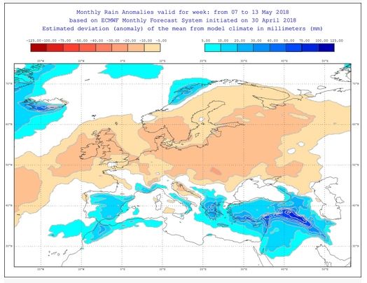 Mapas de precipitación para el 7-13 de mayo de 2018 Mapas de precipitación para el 7-13 de mayo de 2018