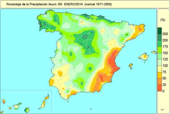 Precipitación enero 2014.
