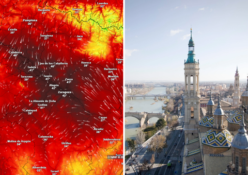 43 &ordm;C: Zaragoza al borde de un r&eacute;cord hist&oacute;rico de calor para un mes de junio
