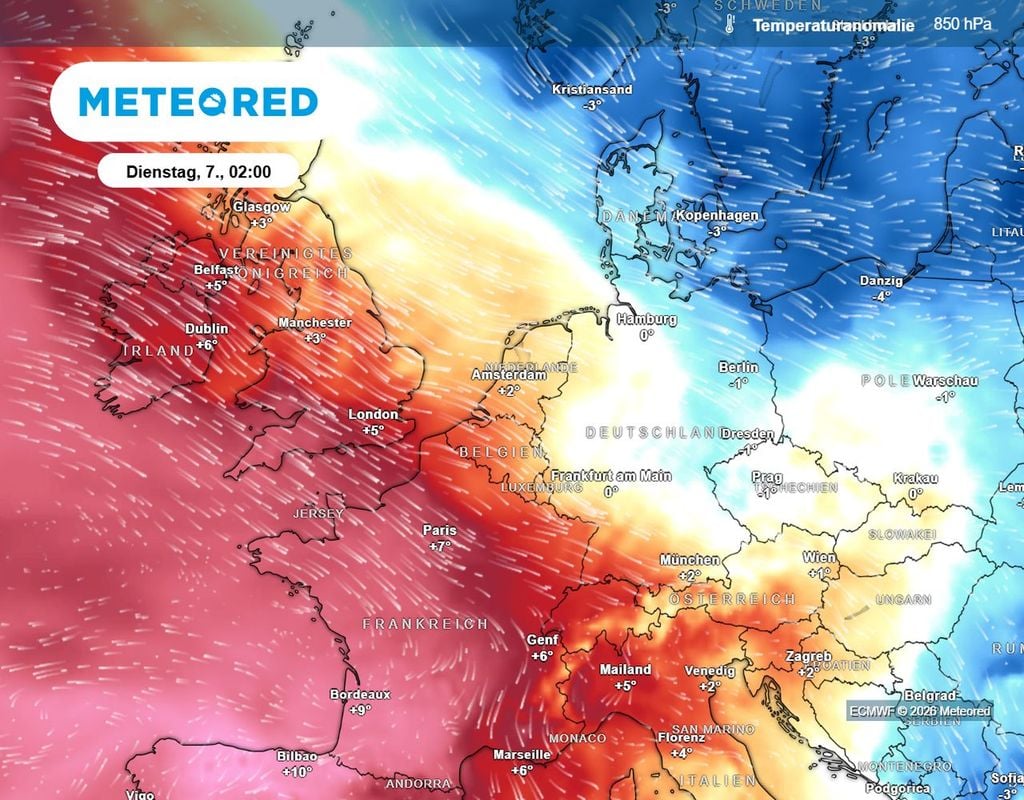 Nächste Woche liegen sich sehr heiße und deutlich kältere Luftmassen genau in Deutschland gegenüber. Das wird spannend!