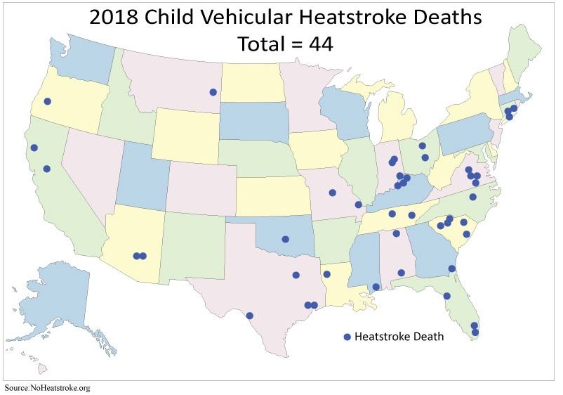 Número de niños muertos por estados. en 2018