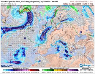 Adrian: una profunda borrasca podría ser la primera nombrada de la temporada 2018-2019 para el 6 de octubre