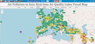 La contaminación de aire en tiempo real