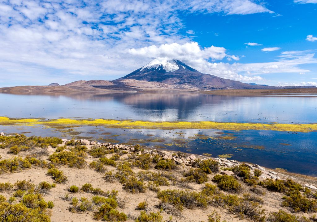 Lago Chungará, norte de Chile.