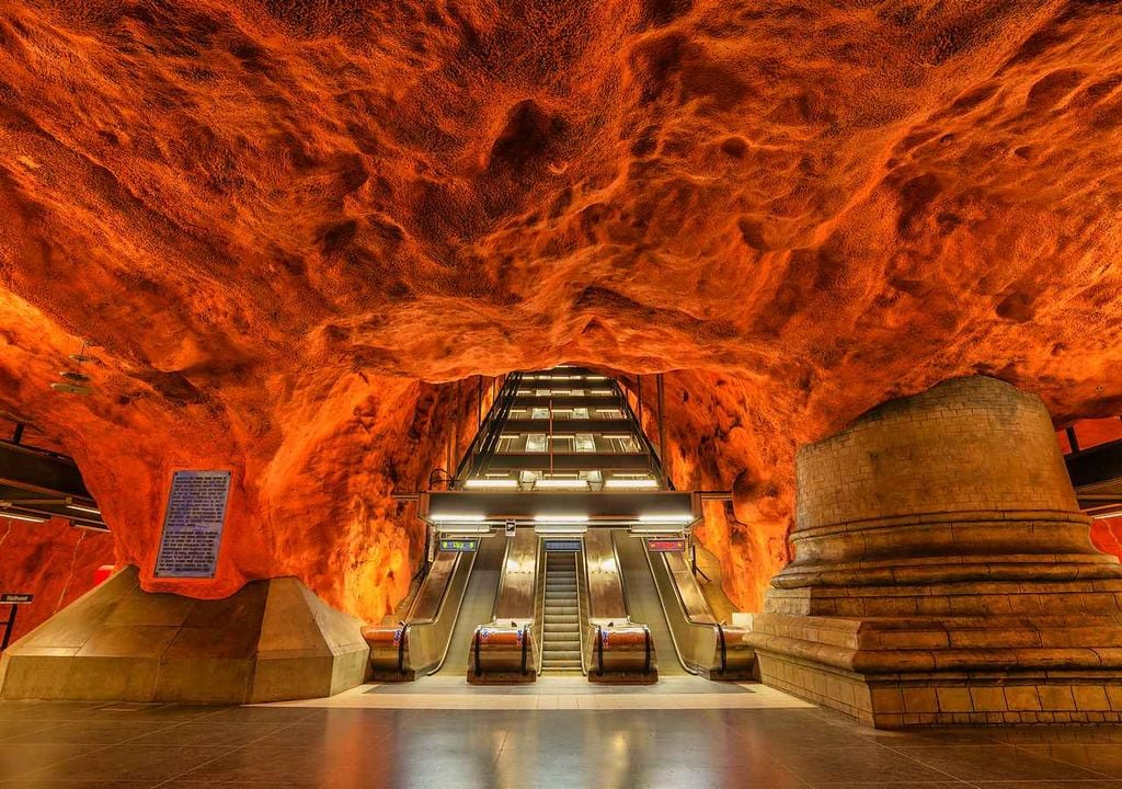 La estación de Metro de Rådhuset, en Estocolmo, en Suecia
