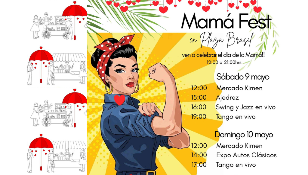 La Plaza Brasil se llenará de actividades durante el fin de semana del Día de la Madre. Crédito: @comunidad_brasil_alameda.