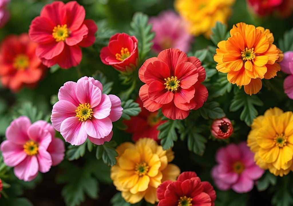 Portulaca en maceta, una de las plantas pequeñas más resistentes al calor extremo del verano argentino, ideal para balcones a pleno sol.