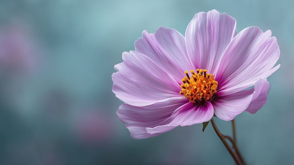 cosmos Cosmos en su expresión más natural con flores livianas que se mueven con el viento y autosiembra constante que asegura nuevas plantas cada temporada.