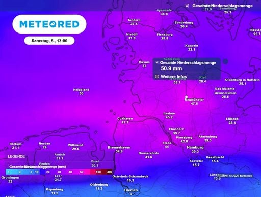 &bdquo;50 bis 100 Liter!" &ndash; Unwetter-Freitag im Norden, w&auml;hrend der S&uuml;den bei 32 Grad brutzelt