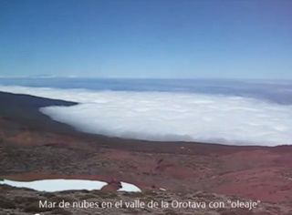 Movimiento ondulatorio del mar de nubes