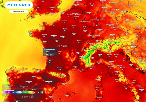 5&egrave;me canicule de l'ann&eacute;e : dans quelles r&eacute;gions les 42&deg;C seront-ils atteints cette semaine ?