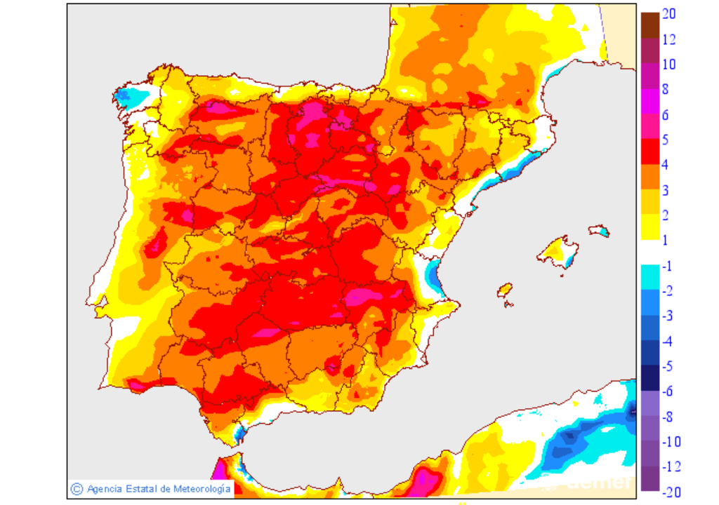 El ascenso térmico será notable y generalizado en la jornada de mañana sábado.