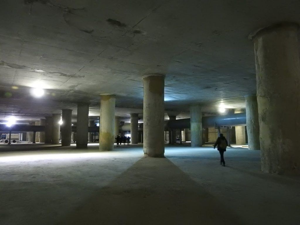 Interior del tanque de tormentas de Arrofresno, gestionado por el Canal de Isabel II en Madrid. Foto. Javier Martín