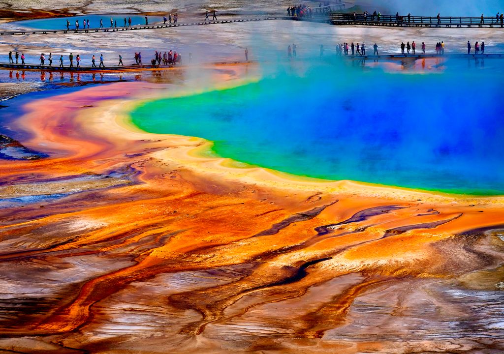 Gran Fuente Prismática de Yellowstone, Estados Unidos. Gran Fuente Prismática de Yellowstone, Estados Unidos.