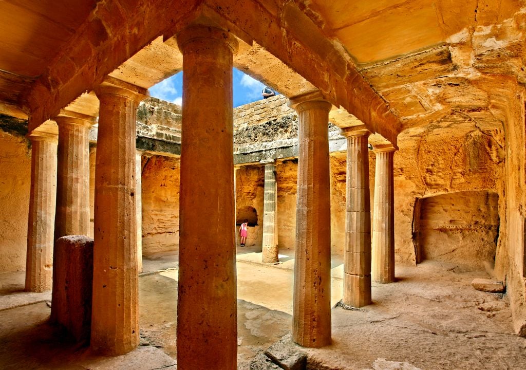 Sitio arqueológico en Pafos, Chipre.