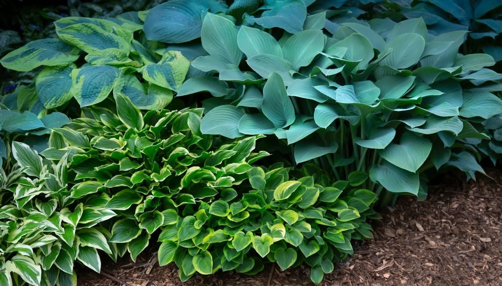 Sus hojas grandes y variegadas aportan volumen y orden en sectores de sombra profunda.