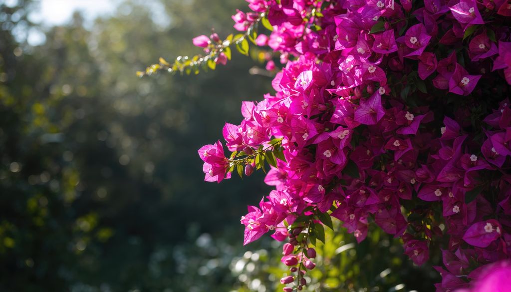 plantas Explosión de color en climas cálidos, con brácteas vibrantes que iluminan muros y pérgolas.