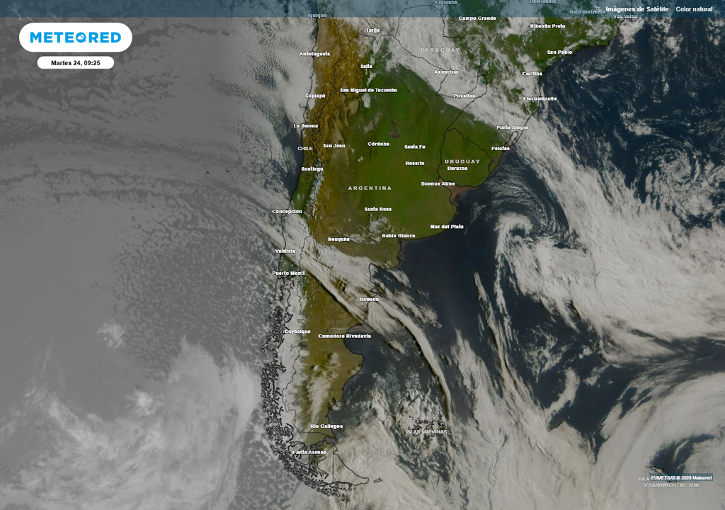 Martes 24 soleado en gran parte del país.