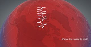 El cambiante campo magnético de la Tierra 