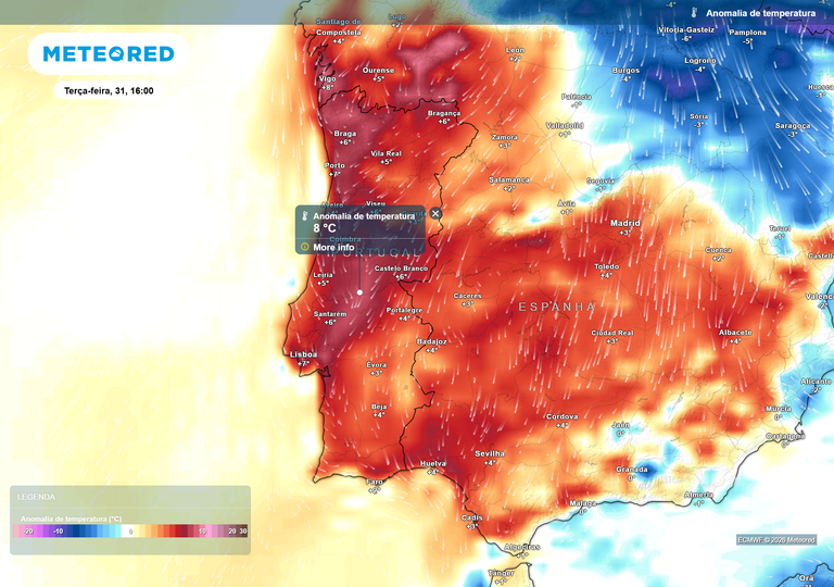 8 &deg;C acima da m&eacute;dia: as temperaturas v&atilde;o subir em Portugal nos pr&oacute;ximos dias