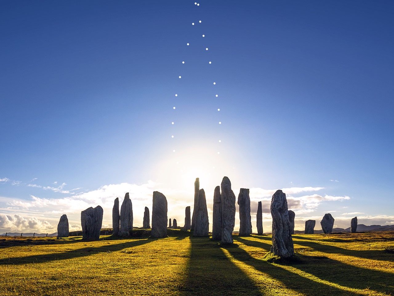 Analema de la trayectoria anual del Sol en Calanish. Imagen: Giuseppe Petricca