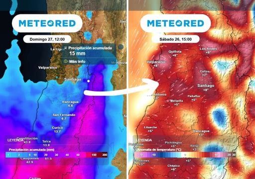 80 % de probabilidad de lluvias en la RM: llegan jueves y viernes, pero el calor volver&aacute; con hasta 27 &deg;C