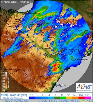 Tres radares meteorológicos similares, tres acumulaciones diferentes 
