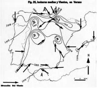 El viento en el litoral de la Península Ibérica y archipiélago balear 