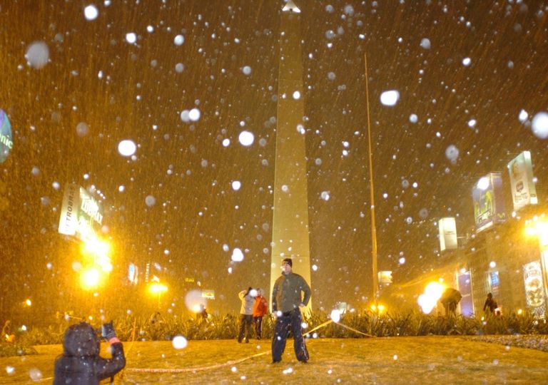 9 de julio de 2007: la última gran nevada en Buenos Aires 9 de julio de 2007: la última gran nevada en Buenos Aires