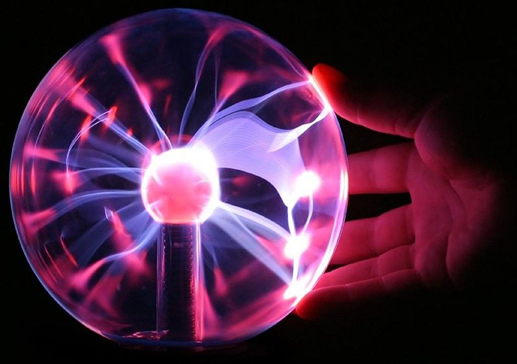 electroestática inducción plasma bola lampara