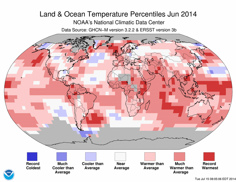 Junio de 2014: el más caluroso a nivel global