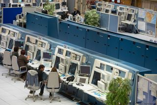Predictores de AEMET en el Centro de Control de ENAIRE en Barcelona