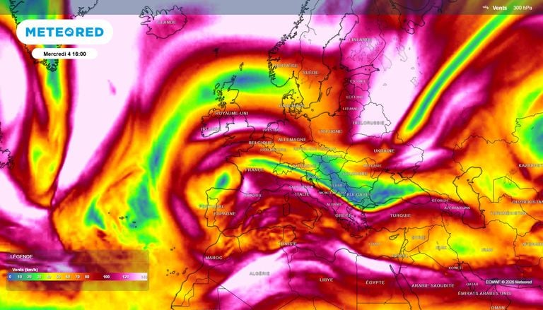 &Agrave; 10 000 m&egrave;tres au-dessus de la France, le jet-stream polaire va se tordre la semaine prochaine : &agrave; quoi s'attendre ?
