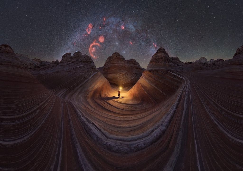 Imagem da Via Láctea tirada em Coyote Buttes, Arizona Imagem da Via Láctea tirada em Coyote Buttes, Arizona