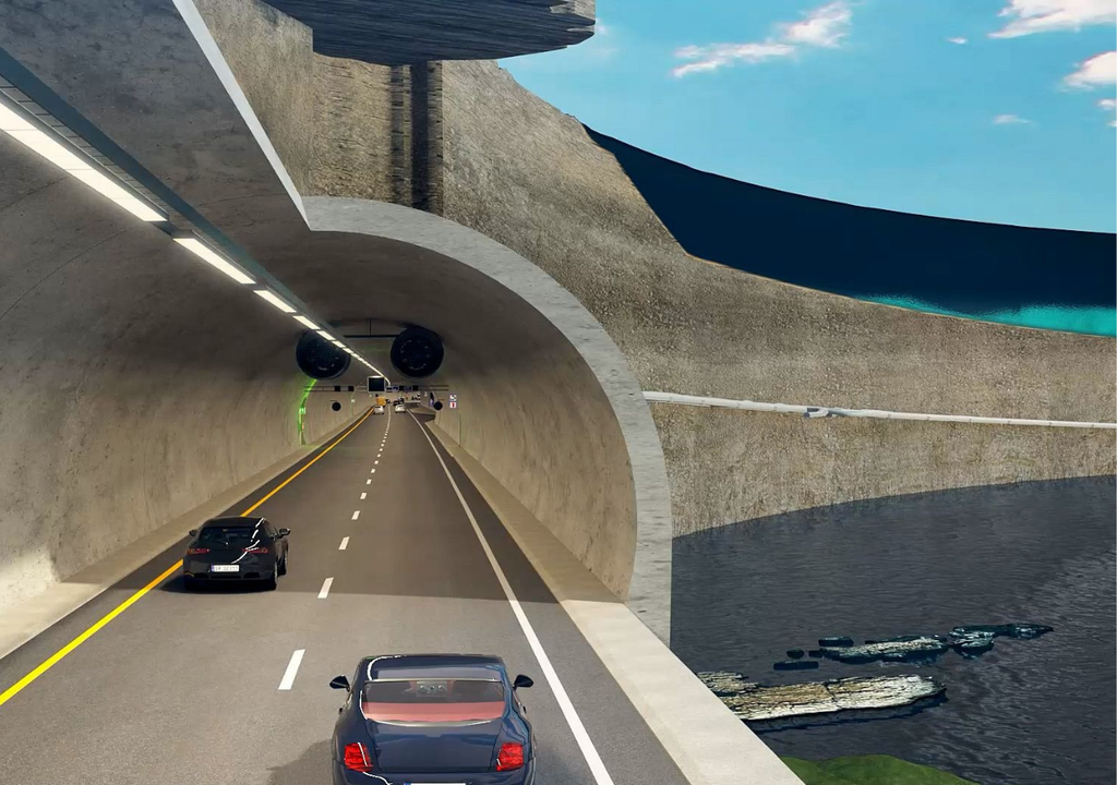 Para la excavación del túnel submarino más largo y profundo del mundo ya comenzaron a atravesar enormes masas de granito y gneis. Foto: X @BOLDmedya