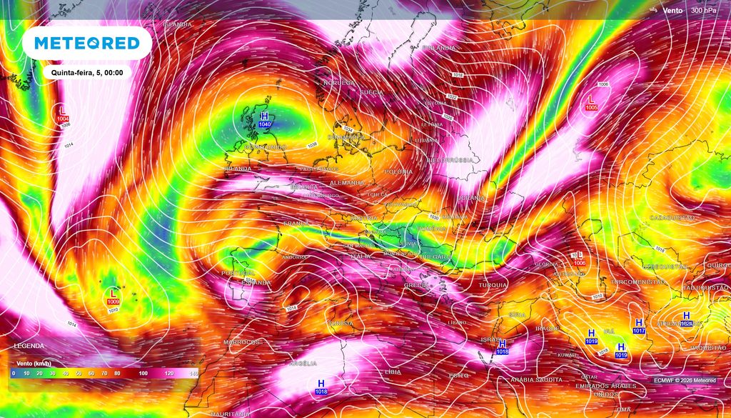 O jato polar deverá contribuir tanto para o bloqueio anticiclónico nas Ilhas Britânicas como para a movimentação da massa de ar frio e seco de origem continental em direção à Europa. No caso de Portugal Continental, este poderá servir como "escudo", impedindo a influência direta desta massa de ar no nosso país.