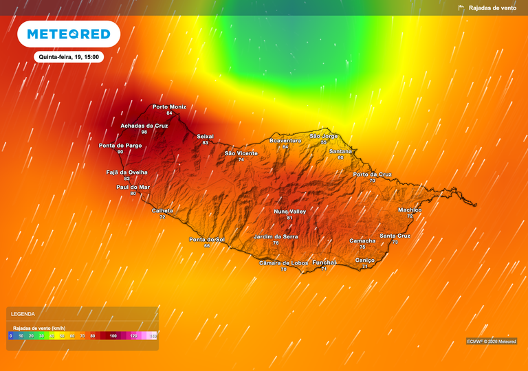 A chuva voltar&aacute; &agrave; Madeira na quarta-feira, segundo os modelos europeu e GFS